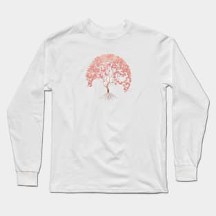 Blossoming sakura tree Long Sleeve T-Shirt